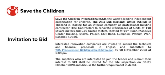 Invitation to Bid